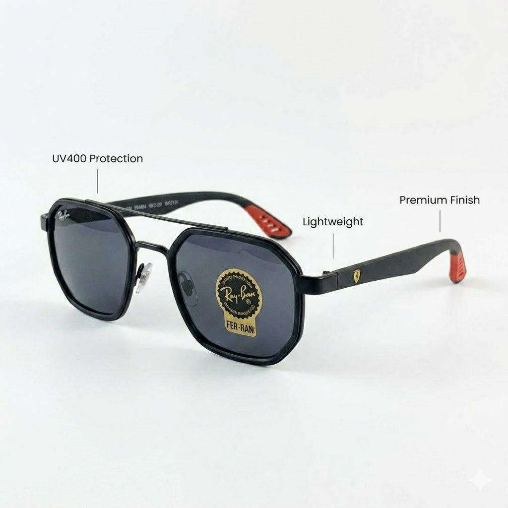 Ray-Ban-09-Black-Front-View-Luxury-Design