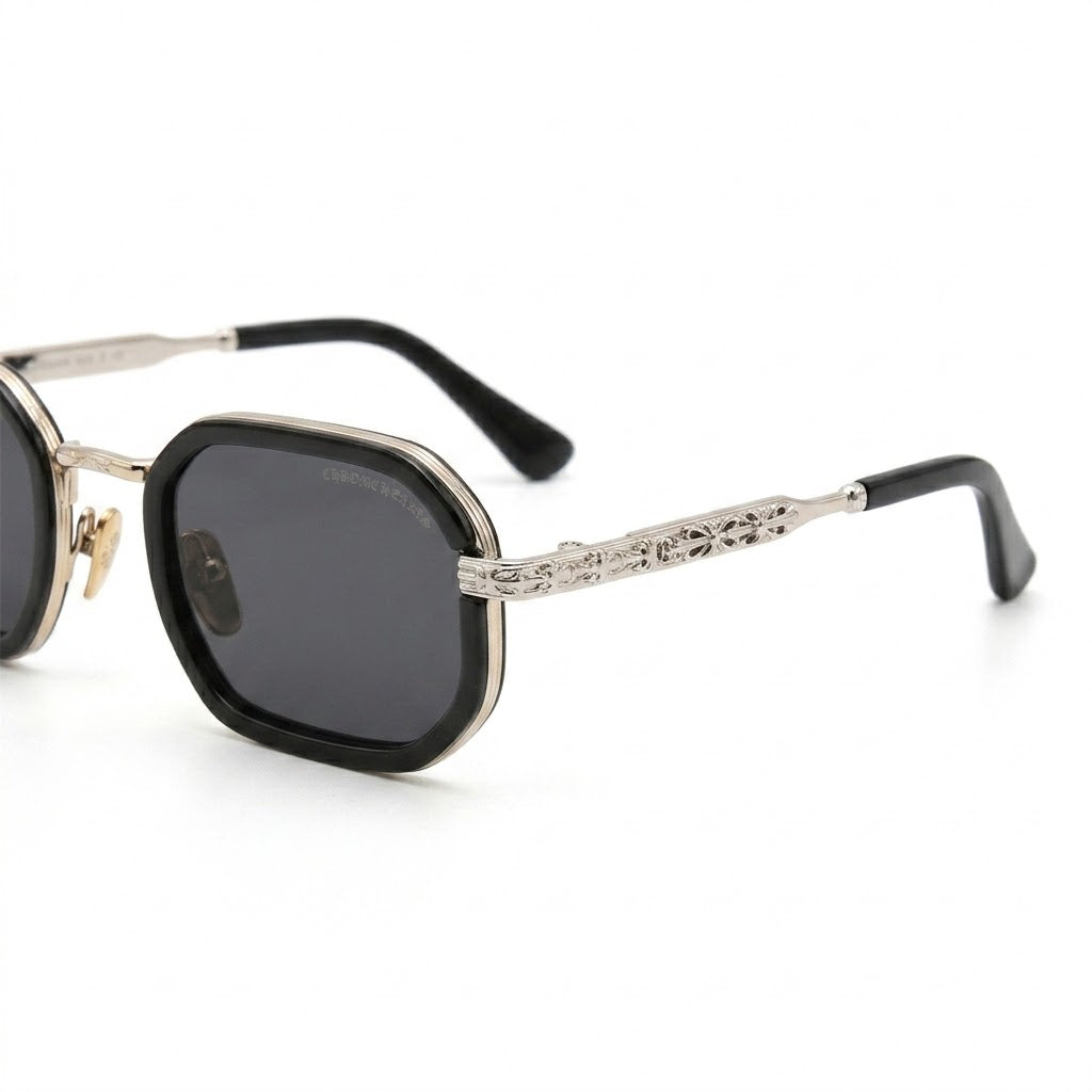 UV400 dark lens detail on master quality Chrome Hearts 98583