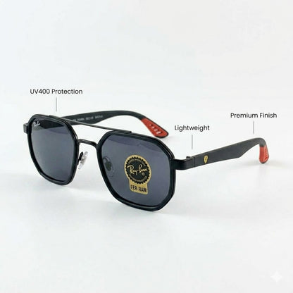 Ray-Ban-09-Black-Front-View-Luxury-Design