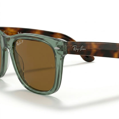 Ray-Ban-0502-olive-tiger-brown-folded-angle