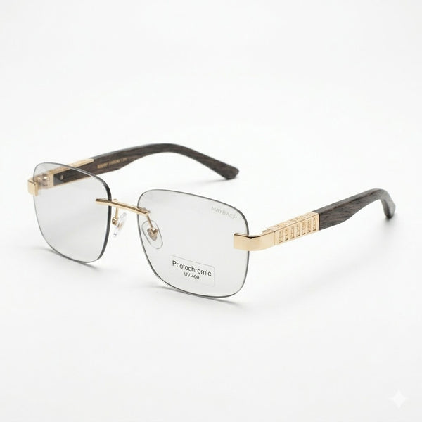 Maybach 1030 Gold Grey Wooden – Premium Master Edition 7A Sunglasses