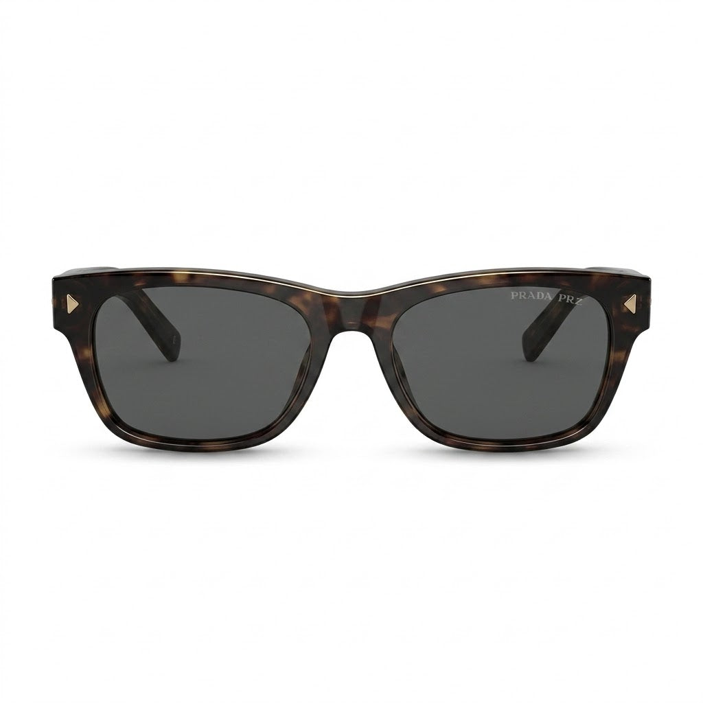 Prada-3490-wooden-black-wayfarer-front-view