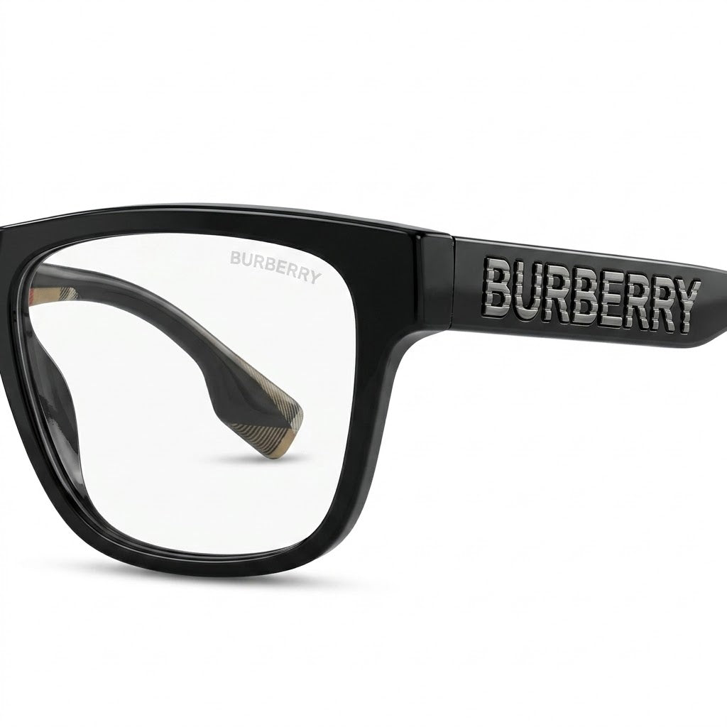 Burberry BE4358 Black Plano Sunglasses | First Copy at UniqueEyewears