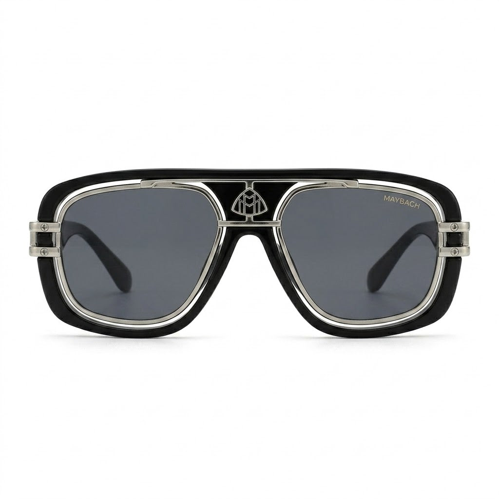 Maybach 7339 Silver Black Edition – Handcrafted Luxury First Copy Sunglasses