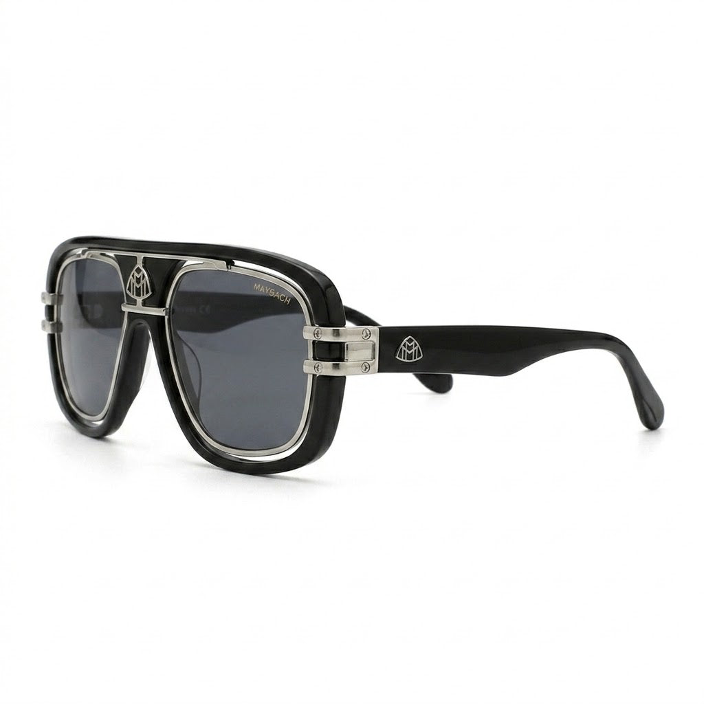 Maybach 7339 Silver Black Edition – Handcrafted Luxury First Copy Sunglasses