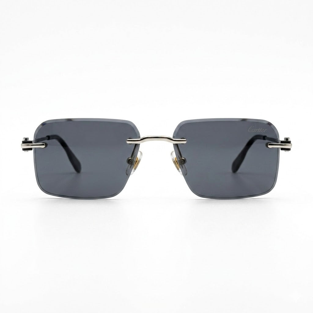 Cartier 0502 Gold Black Prestige – Rimless Luxury First Copy Sunglasses