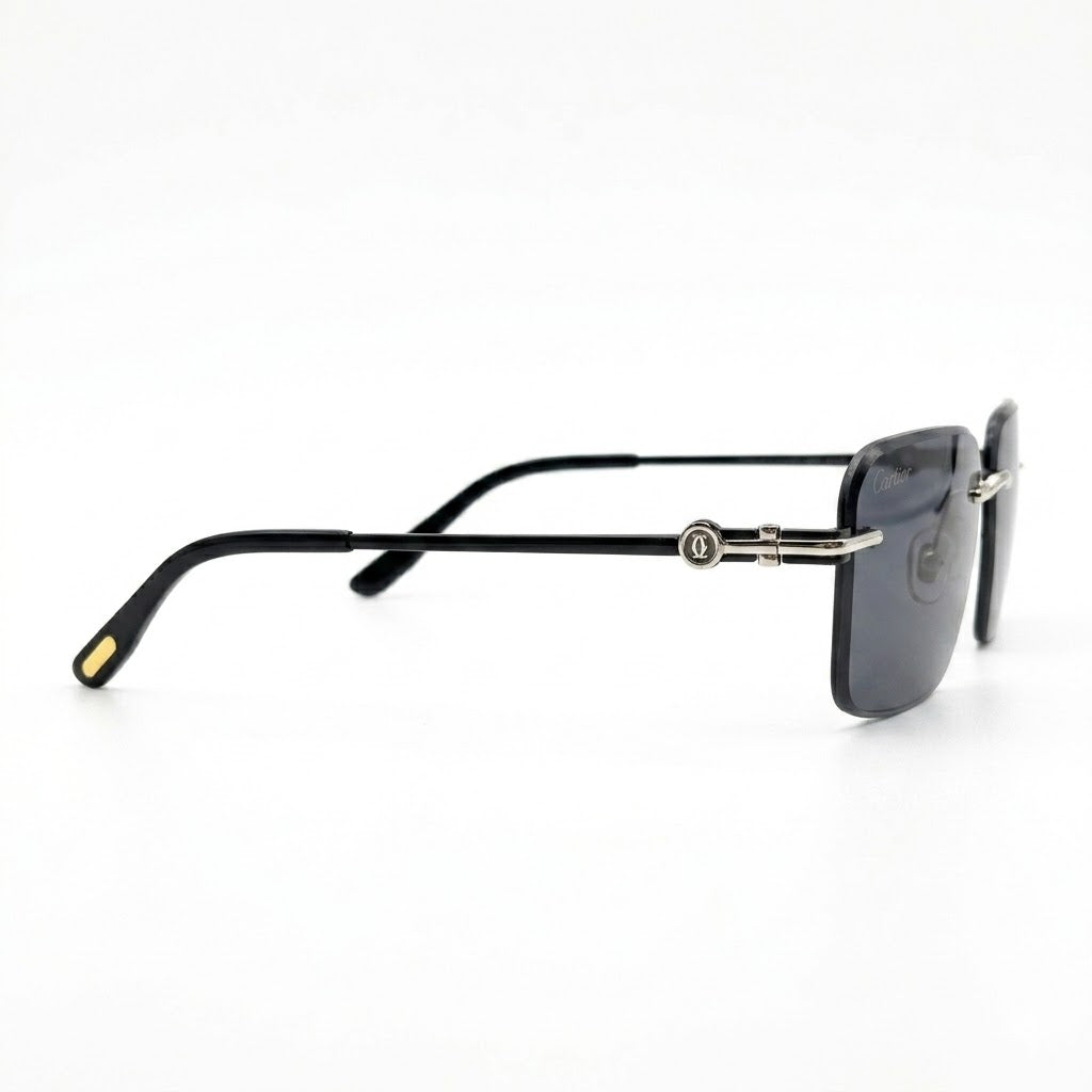 Cartier 0502 Gold Black Prestige – Rimless Luxury First Copy Sunglasses