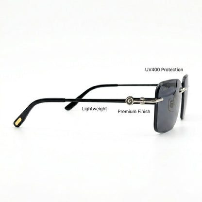 Cartier 0502 Gold Black Prestige – Rimless Luxury First Copy Sunglasses
