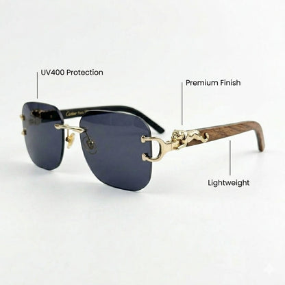 Cartier 3002 Gold Black Prestige – Premium First Copy Luxury Sunglasses