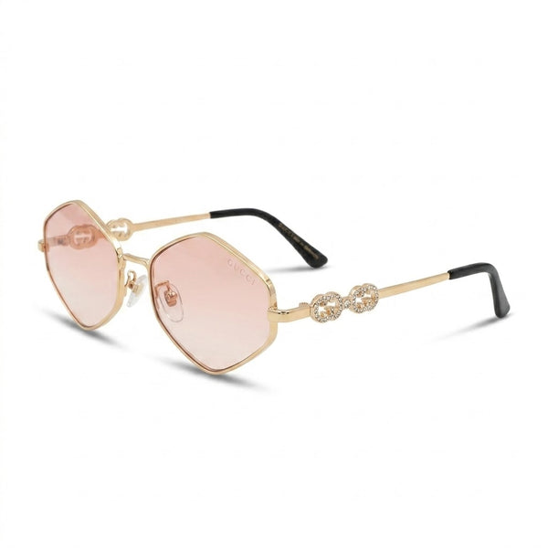 Gucci 1434 Gold Pink Glamour – Premium First Copy Luxury Sunglasses