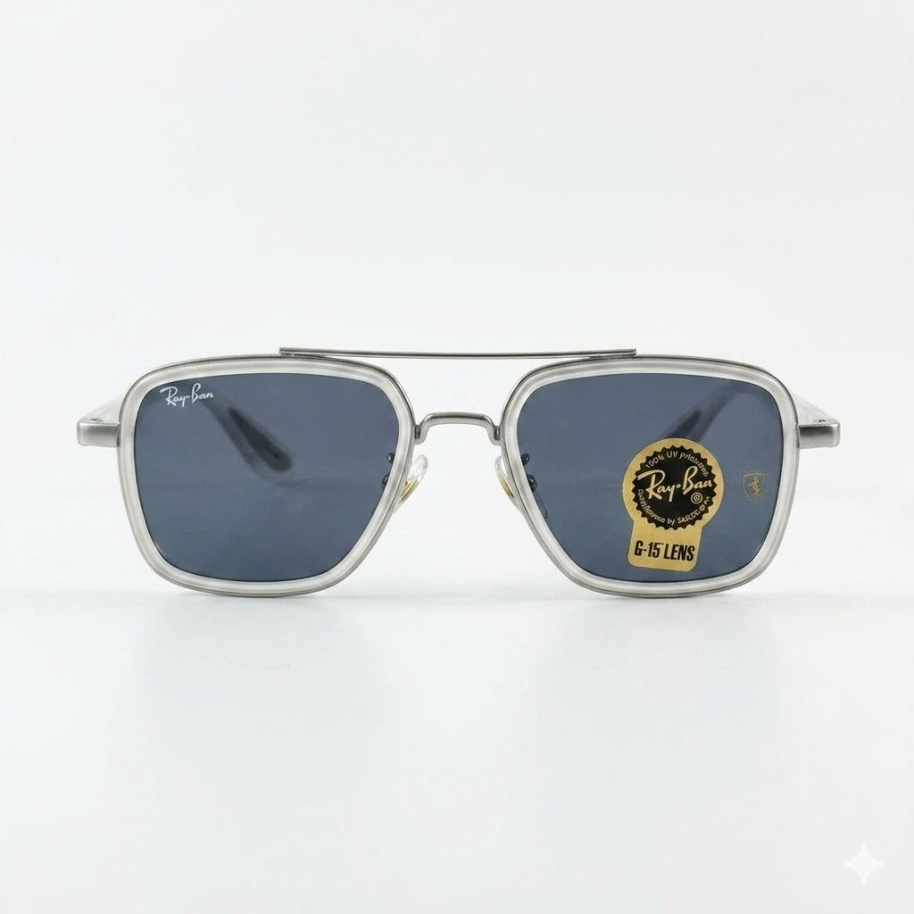 Ray-Ban 06 Ice Black Edition – Premium First Copy Sleek Minimalist Sunglasses