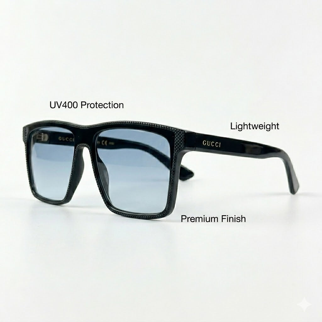 Gucci 2203 Black Blue Avant-Garde – Premium First Copy Luxury Sunglasses