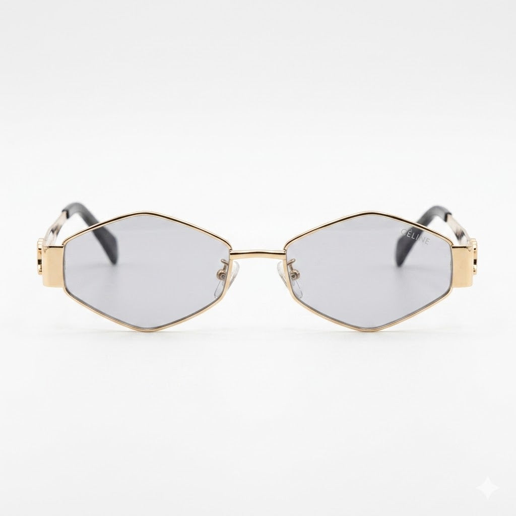Celine 25056 Gold Plano – Premium First Copy Luxury Minimalist Clear Glasses