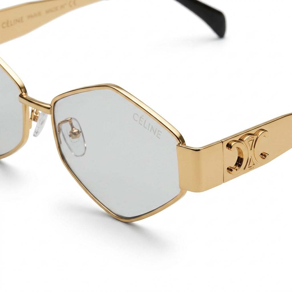 Celine 25056 Gold Plano – Premium First Copy Luxury Minimalist Clear Glasses