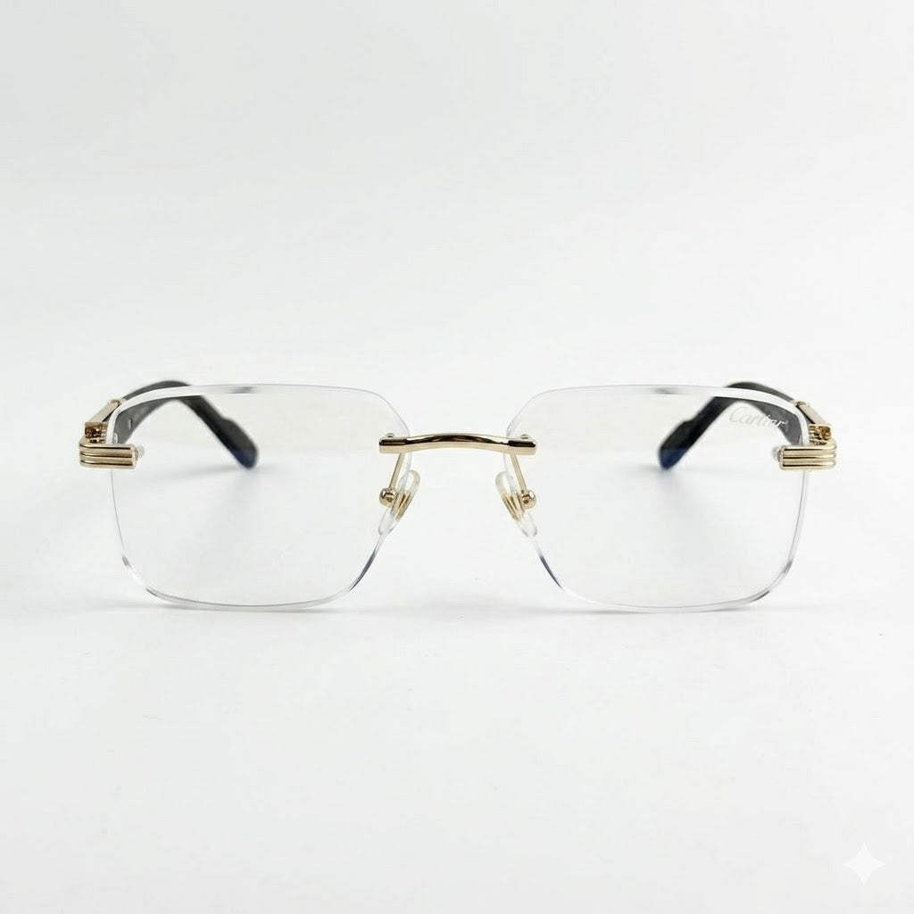 Cartier 3101 Gold Heritage – Premium First Copy Luxury Gold Plano Glasses