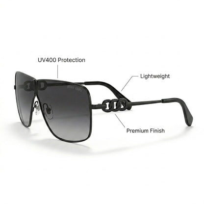 Miu Miu 23529 Black Shaded Icon – Premium First Copy Luxury Sunglasses