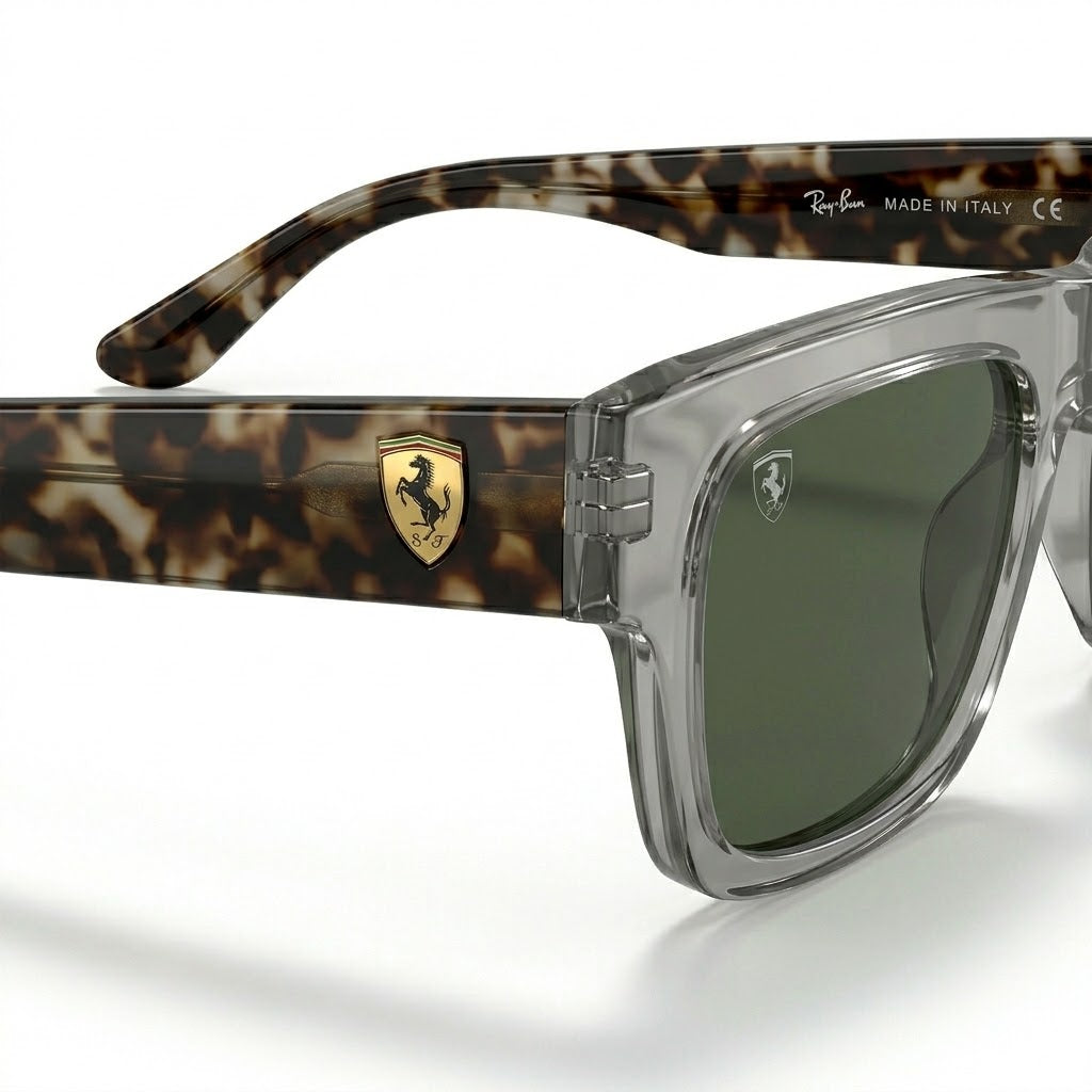 Side profile of Ray-Ban 2217 showing the classic silver rivet detail.