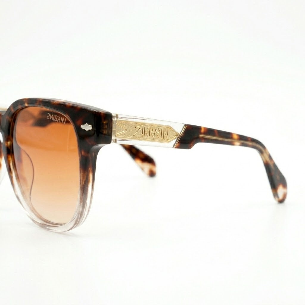 Close-up of 7A quality brown acetate finish on Zikrain 62001.